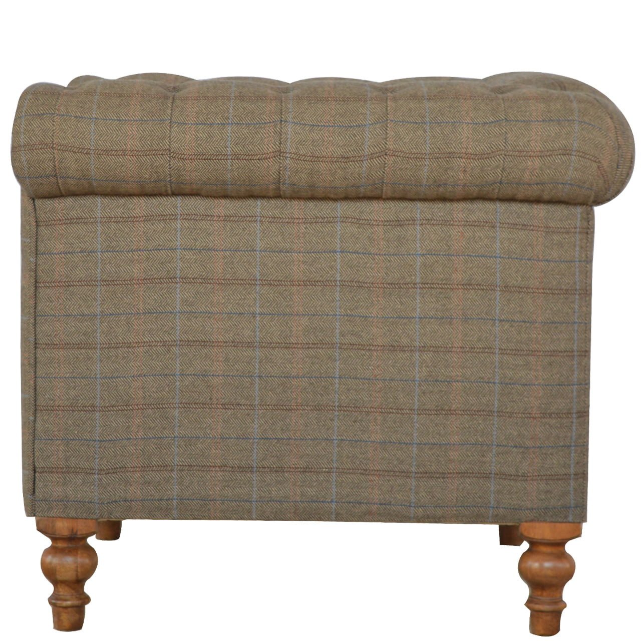 Multi Tweed 2 Seat Chesterfield - L80 x W150 x H76 cm - Image 6