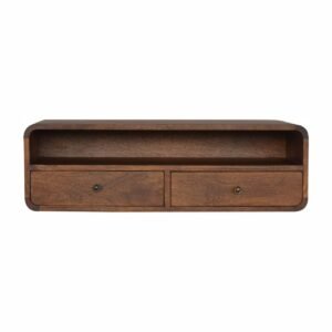 Floating Chestnut Open Console - L32 x W80 x H25 cm