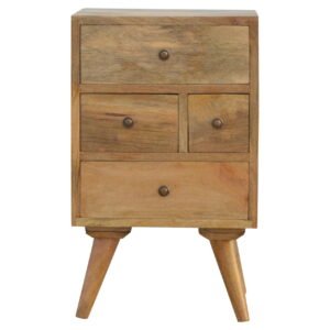 Nordic Style 4 Drawer Multi Bedside - L30 x W36 x H60 cm