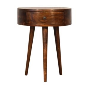 Chestnut Semi Circle Bedside - L32 x W40 x H52 cm