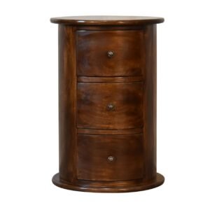 3 Drawer Chestnut Drum - L40 x W40 x H58 cm