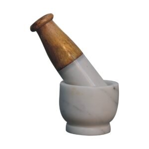 Small Marble Pestle and Mortar - L7 x W7 x H6 cm
