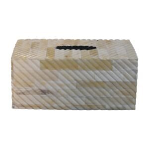 Bone Inlay Tissue Box - L15 x W26 x H11 cm