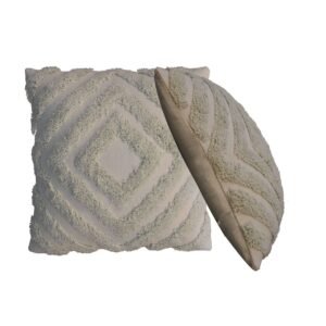 Sage Green Diamond Cushion Set of 2 - L45 x W45 x H15 cm