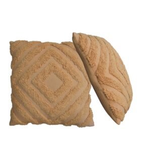 Mustard Diamond Cushion Set of 2 - L45 x W45 x H15 cm