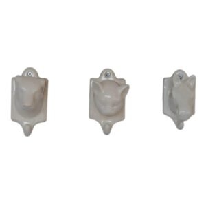 Assorted Animal Wall Hooks Set of 3 - L8 x W6.5 x H12 cm