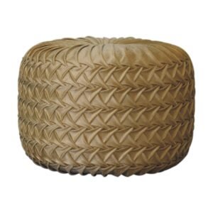 Ochre Hart Pouffe - L46 x W46 x H33 cm
