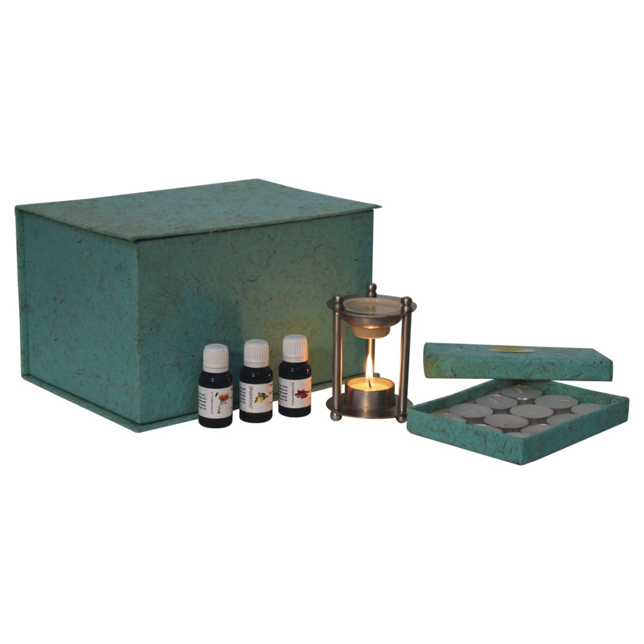 Nickel Oil Burner Set (Summer) - L8 x W8 x H11.5 cm