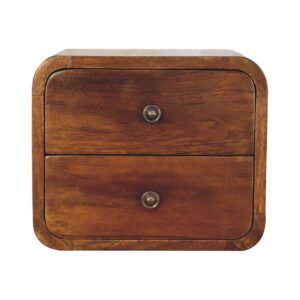 Floating Mini Chestnut Bedside - L25 x W30 x H25 cm
