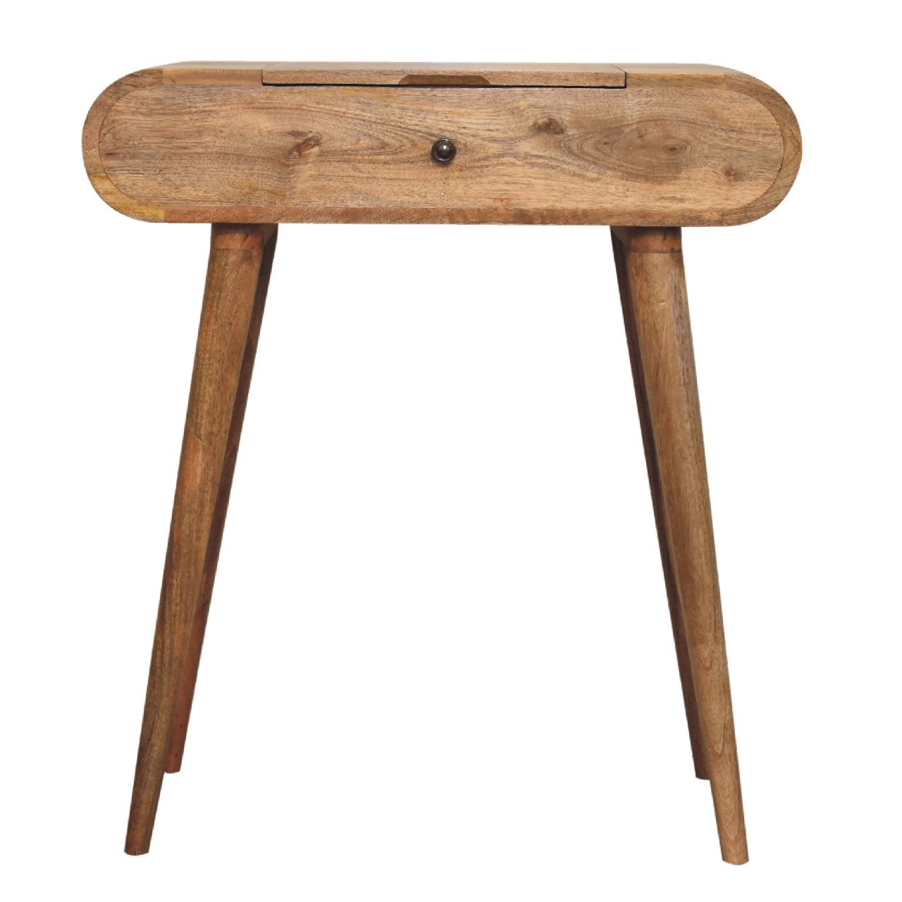 Mini Oak-ish Round Dressing Table - L35 x W70 x H79 cm