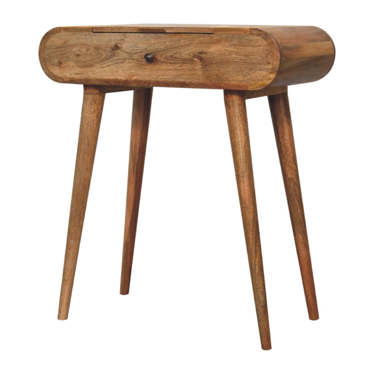 Mini Oak-ish Round Dressing Table - L35 x W70 x H79 cm - Image 2
