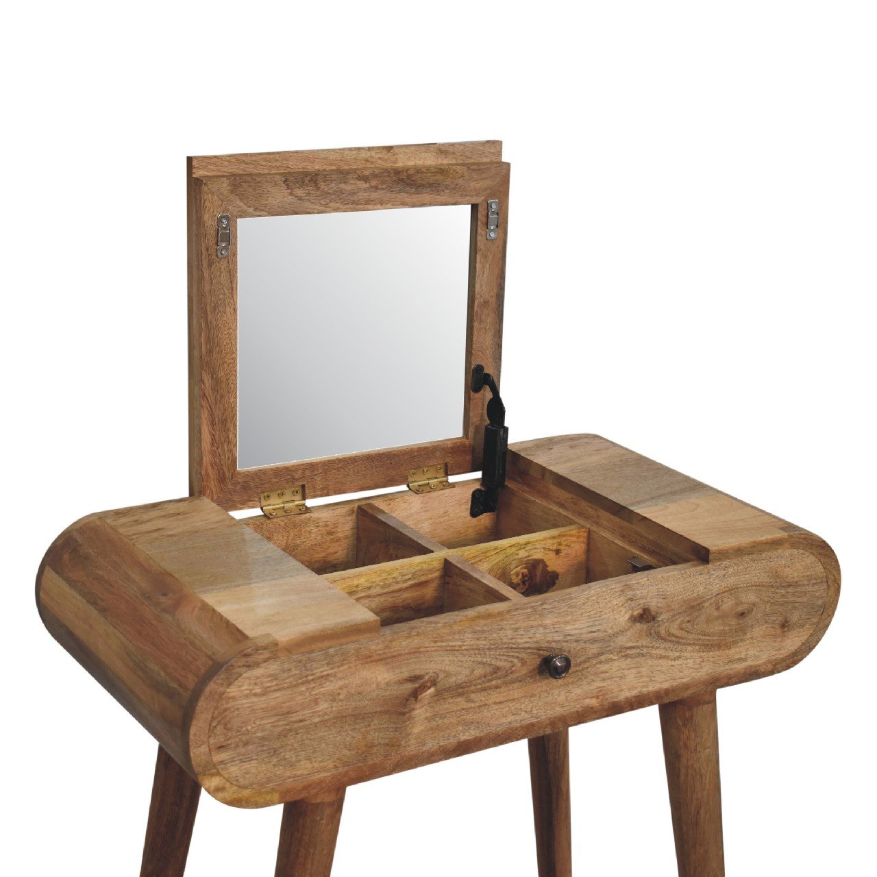 Mini Oak-ish Round Dressing Table - L35 x W70 x H79 cm - Image 5