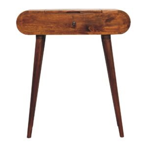 Mini Round Chestnut Fold Vanity - L35 x W70 x H79 cm