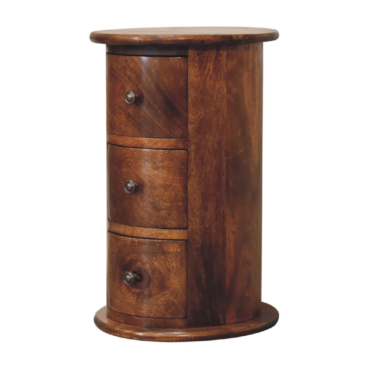 Mini Chestnut Drum Chest - L32 x W32 x H50 cm