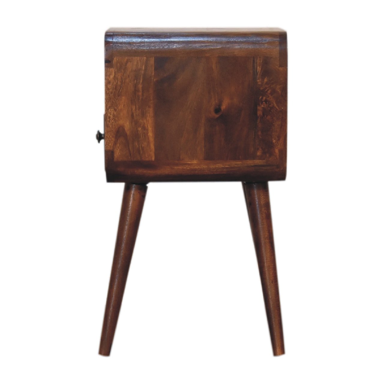Mini Chestnut Curve Open Bedside - L30 x W30 x H55 cm - Image 8