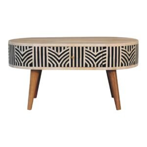 Edessa Bone Inlay Coffee Table - L45 x W80 x H40 cm