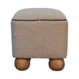 Serenity Footstool with Ball Feet - L38 x W38 x H40 cm