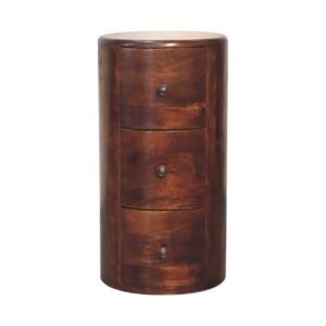 Chestnut Drum Chest - L30 x W30 x H57 cm