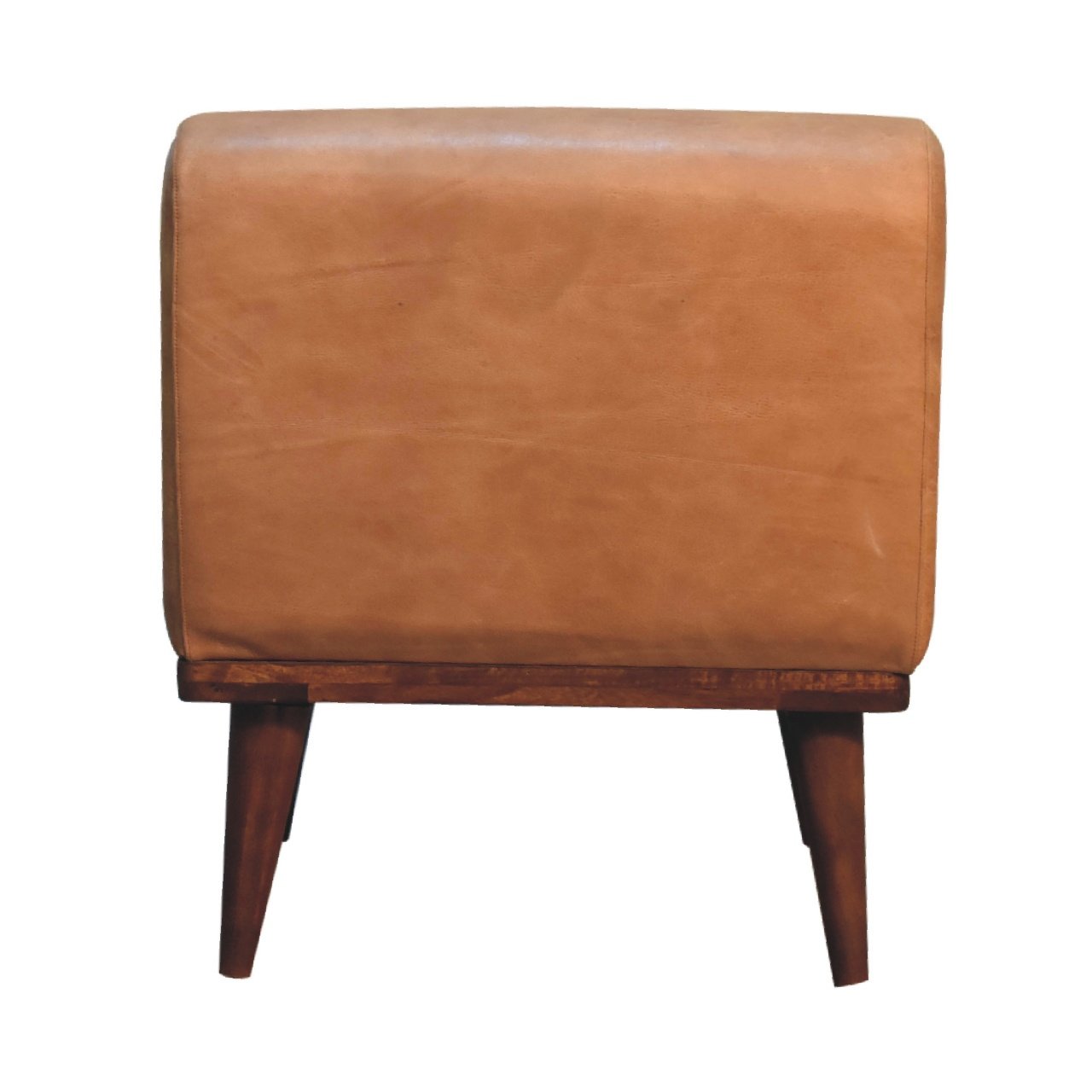 Tan Buffalo Backrest Footstool - L50 x W50 x H60 cm - Image 9
