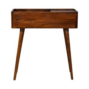 Open-top Chestnut Console - L35 x W80 x H85 cm
