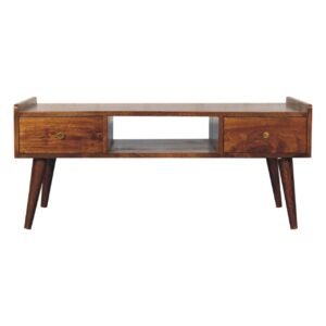 Elevated Chestnut Media Unit - L50 x W100 x H43 cm