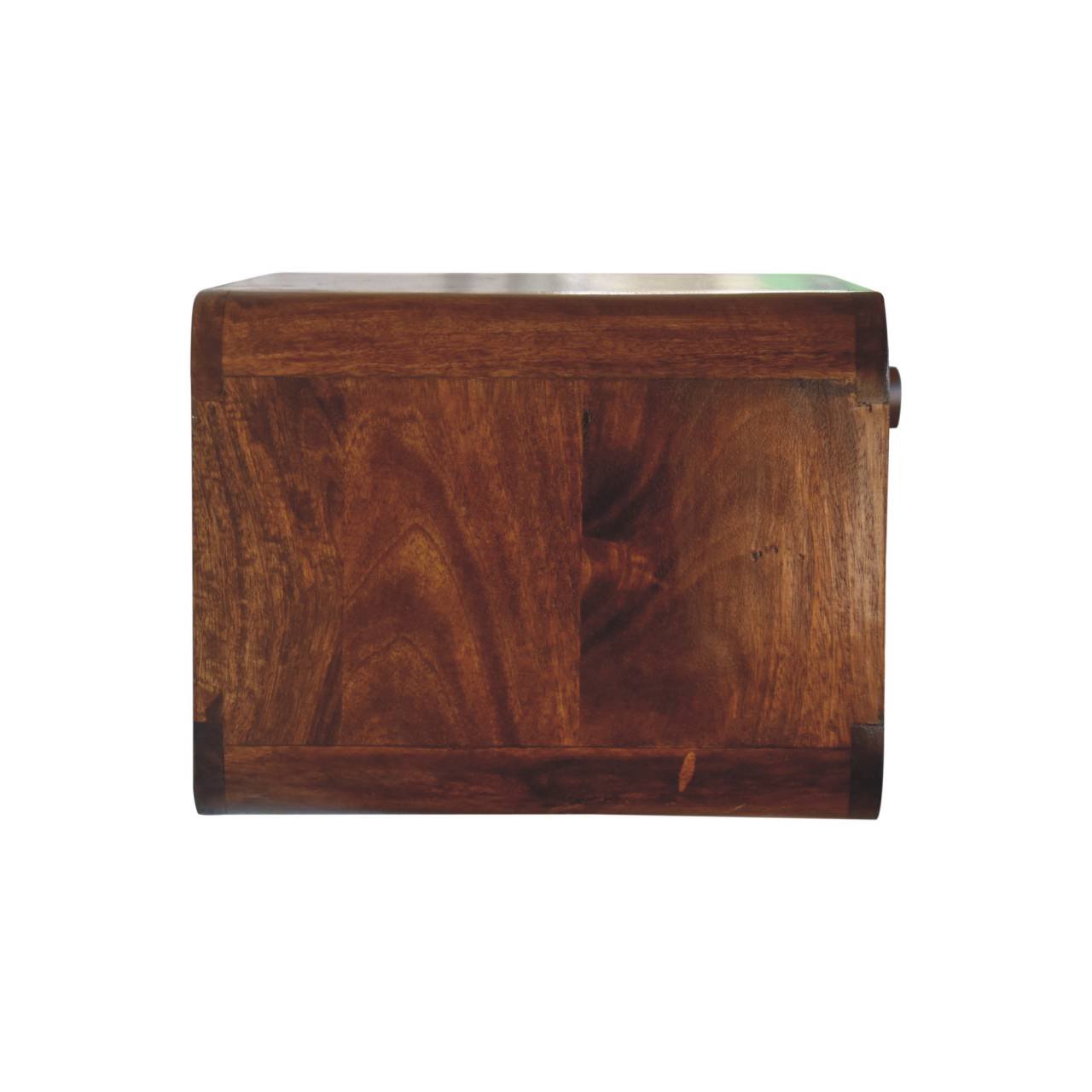 Chestnut Wall Mounted Open Woven Bedside - L32 x W45 x H25 cm - Image 8