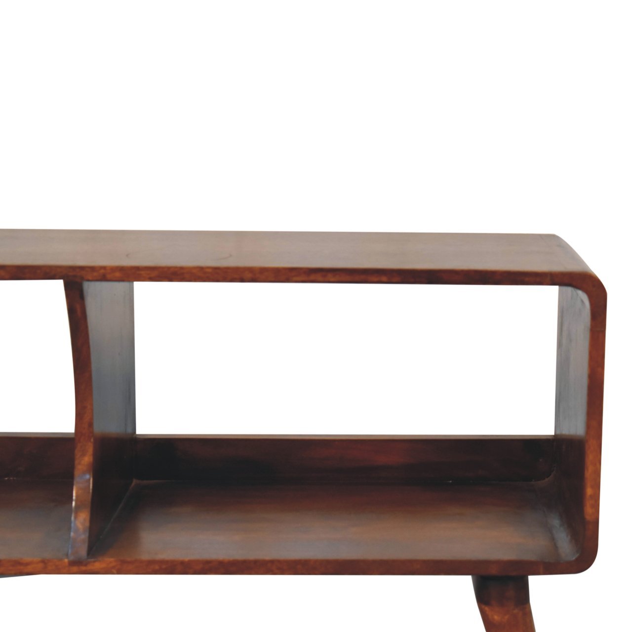 Curved Chestnut Double Slot Media Unit - L35 x W100 x H50 cm - Image 4