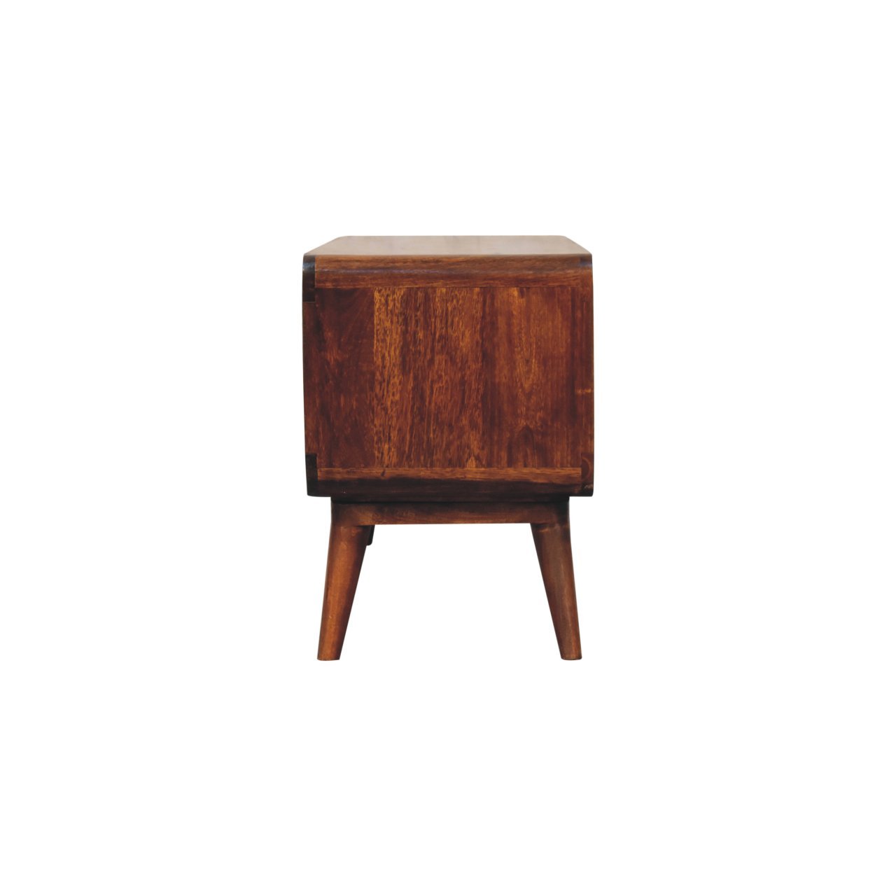 Curved Chestnut Double Slot Media Unit - L35 x W100 x H50 cm - Image 7