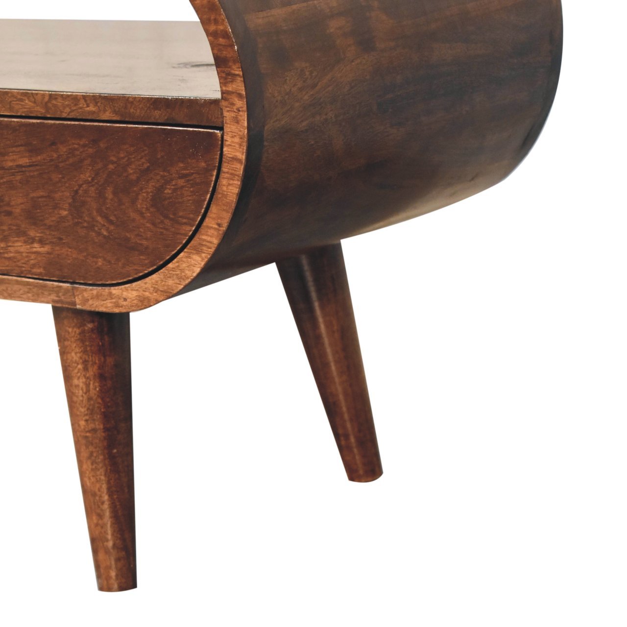 California Walnut Circular TV Stand - L35 x W90 x H45 cm - Image 7