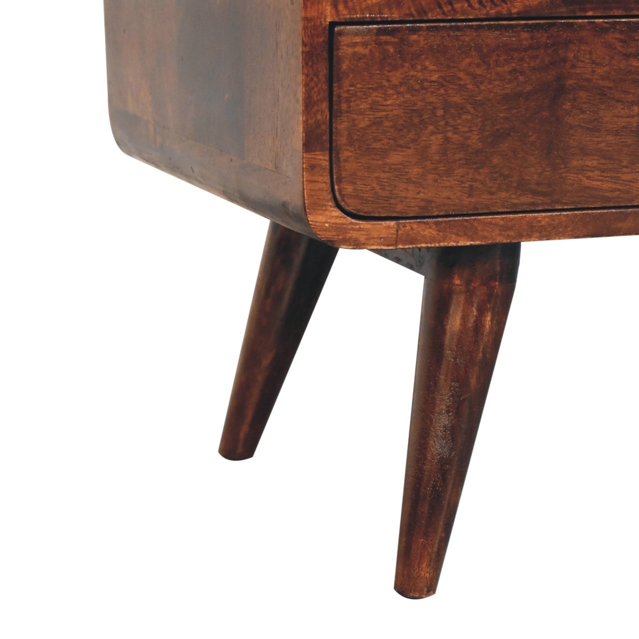 Curved California Walnut Media Unit - L35 x W90 x H47 cm - Image 7