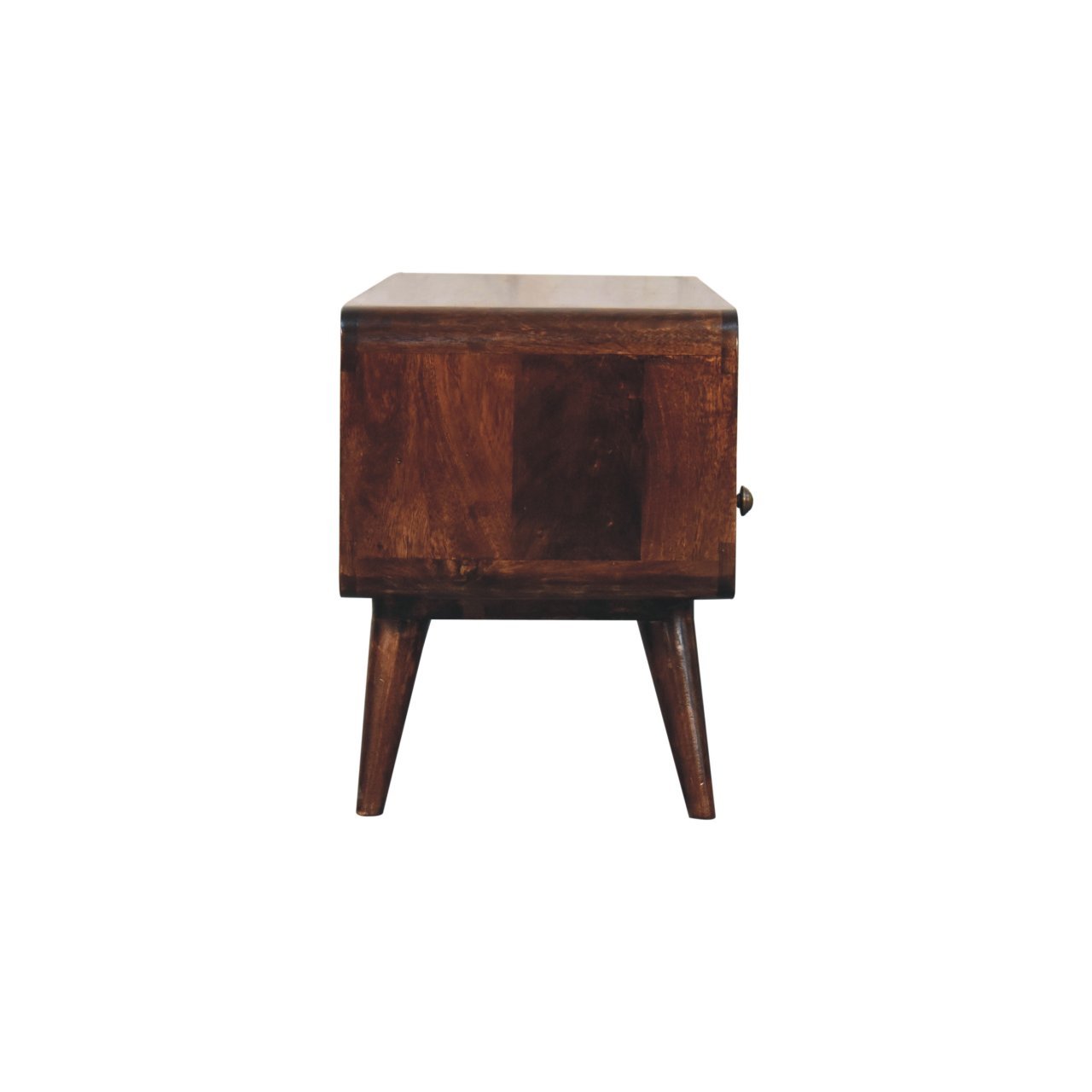 Curved California Walnut Media Unit - L35 x W90 x H47 cm - Image 8