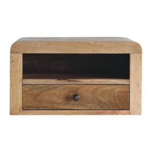 Chunky Oak-ish Floating Bedside - L30 x W45 x H25 cm