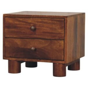 Tula 2 Drawer Chestnut Nightstand - L35 x W45 x H39 cm