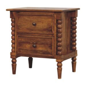 Harper Spindle Bedside - L40 x W55 x H60 cm