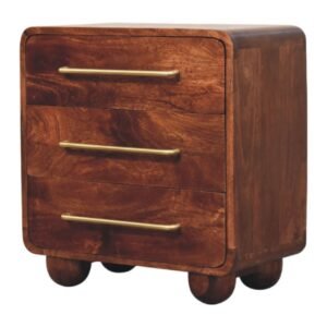 3-Drawer Rounded Chest - L30 x W55 x H57 cm