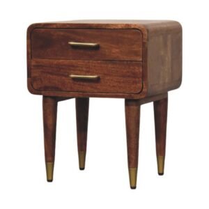 Valenza Two-Drawer Bedside Table - L35 x W45 x H55 cm