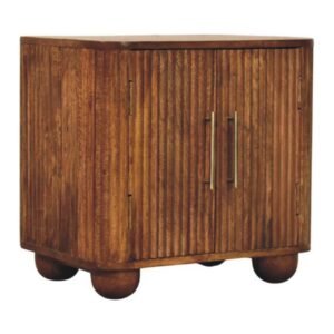 Solis Fluted Mini Sideboard - L40 x W55 x H53 cm