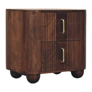Marlowe Fluted Nightstand - L40 x W55 x H53 cm