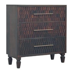 Cadiz Carved Drawer Chest - L35 x W83 x H87 cm