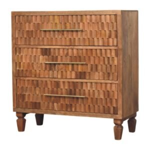 Cadiz Carved Storage Chest - L35 x W83 x H87 cm