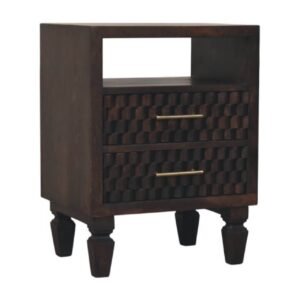 Cadiz Carved Bedside Table - L35 x W45 x H60 cm