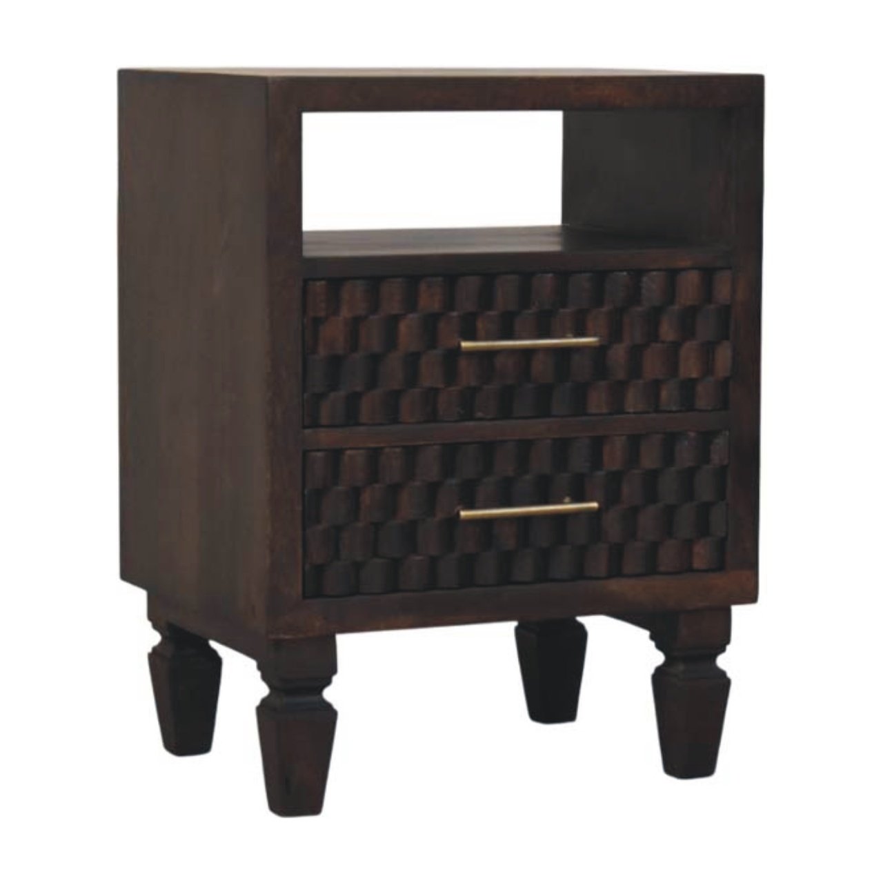 Cadiz Carved Bedside Table - L35 x W45 x H60 cm