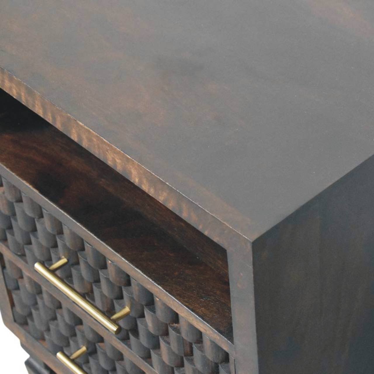 Cadiz Carved Bedside Table - L35 x W45 x H60 cm - Image 4