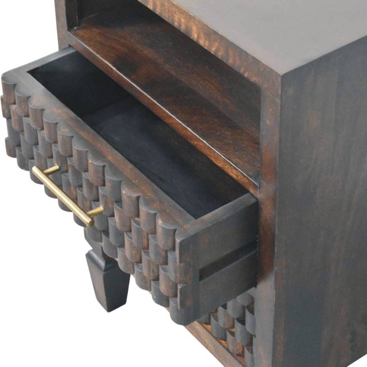 Cadiz Carved Bedside Table - L35 x W45 x H60 cm - Image 5