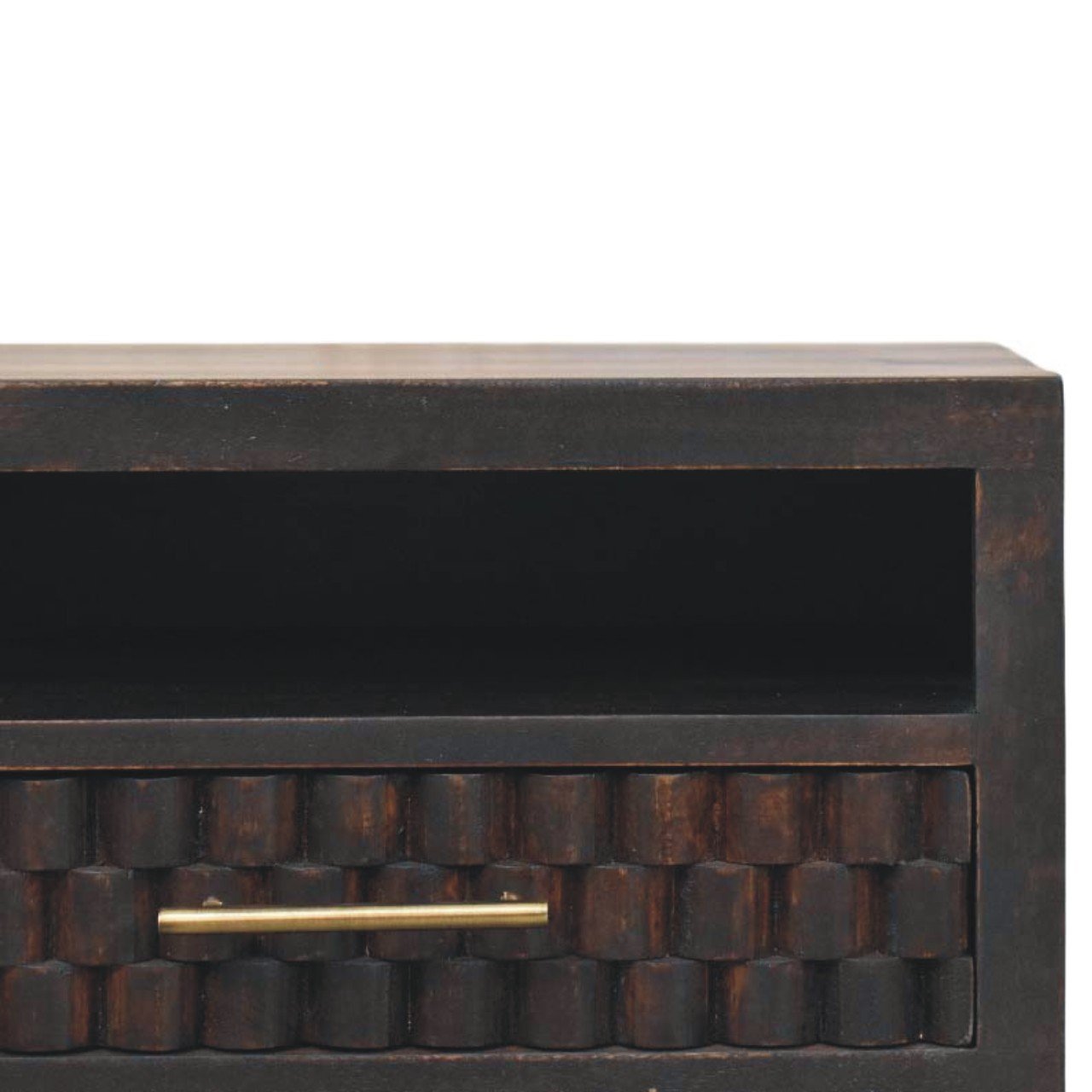 Cadiz Carved Open-Slot Bedside - L32 x W45 x H25 cm