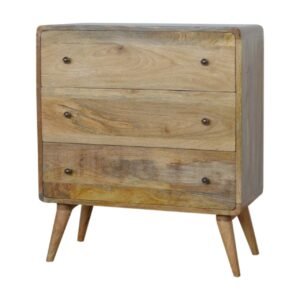 Curved Oak-ish Chest - L35 x W70 x H80 cm