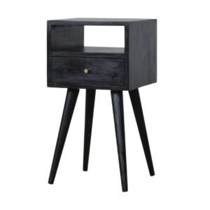 Mini Ash Black Bedside - L30 x W30 x H57 cm