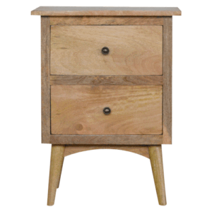 Nordic Style Bedside with 2 Drawers - L38 x W45 x H60 cm