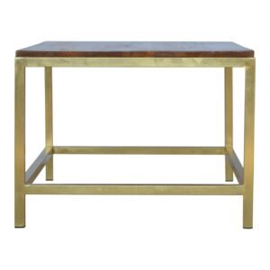 Rectangle Gold Coffee Table - L60 x W90 x H45 cm