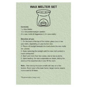 Taya Beige Wax Melter Set (Summer) - L8 x W9 x H11 cm